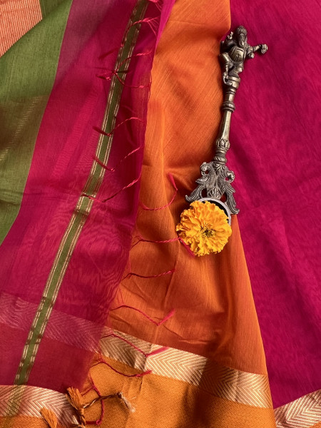 PINK MAHESHWARI SILK & COTTON SARI