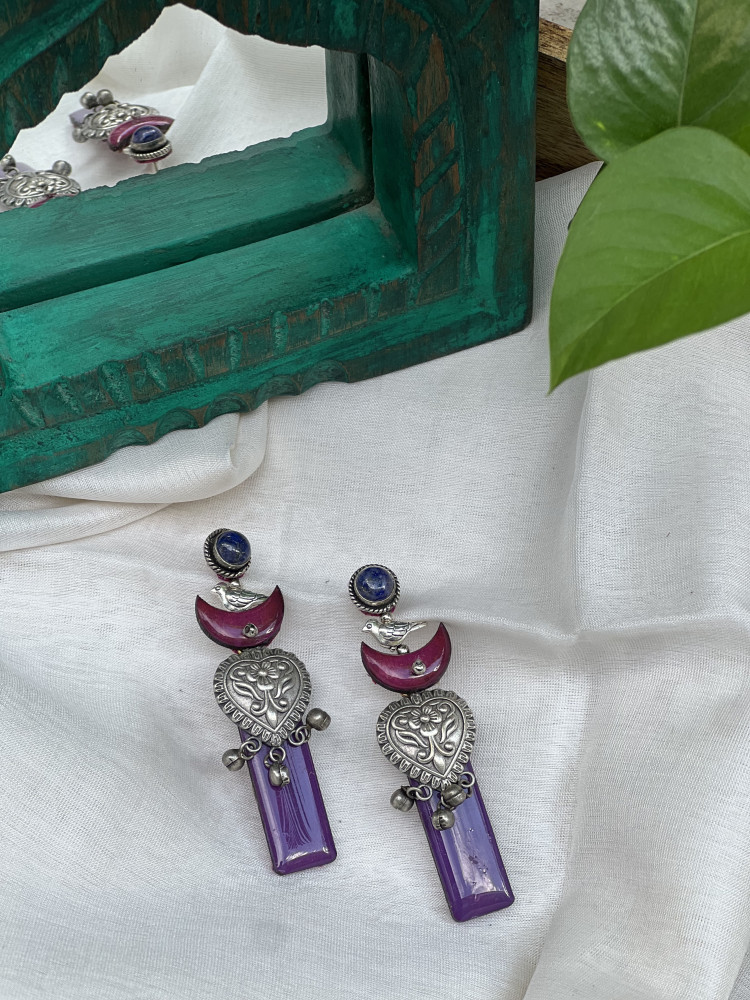 Image of BRASS &amp; FABRIC Handcrafted EARRINGS