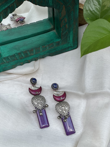 BRASS & FABRIC Handcrafted EARRINGS