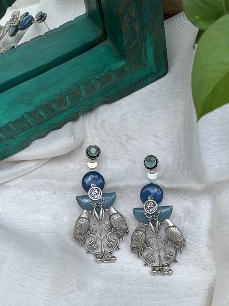 BRASS & FABRIC Handcrafted EARRINGS