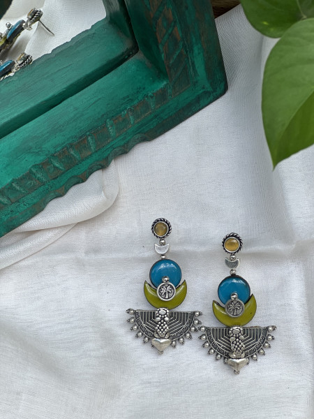 BRASS & FABRIC Handcrafted EARRINGS