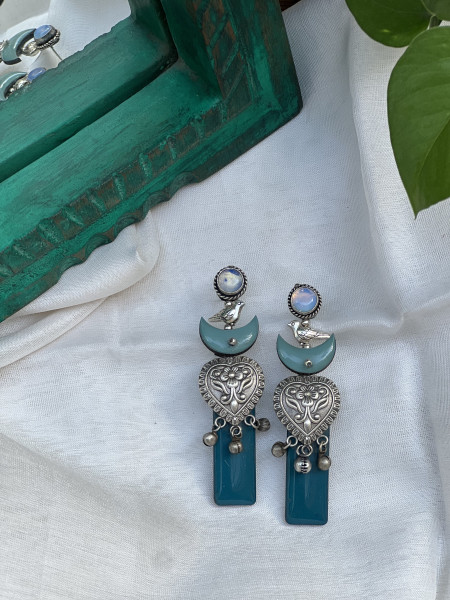 BRASS & FABRIC Handcrafted EARRINGS