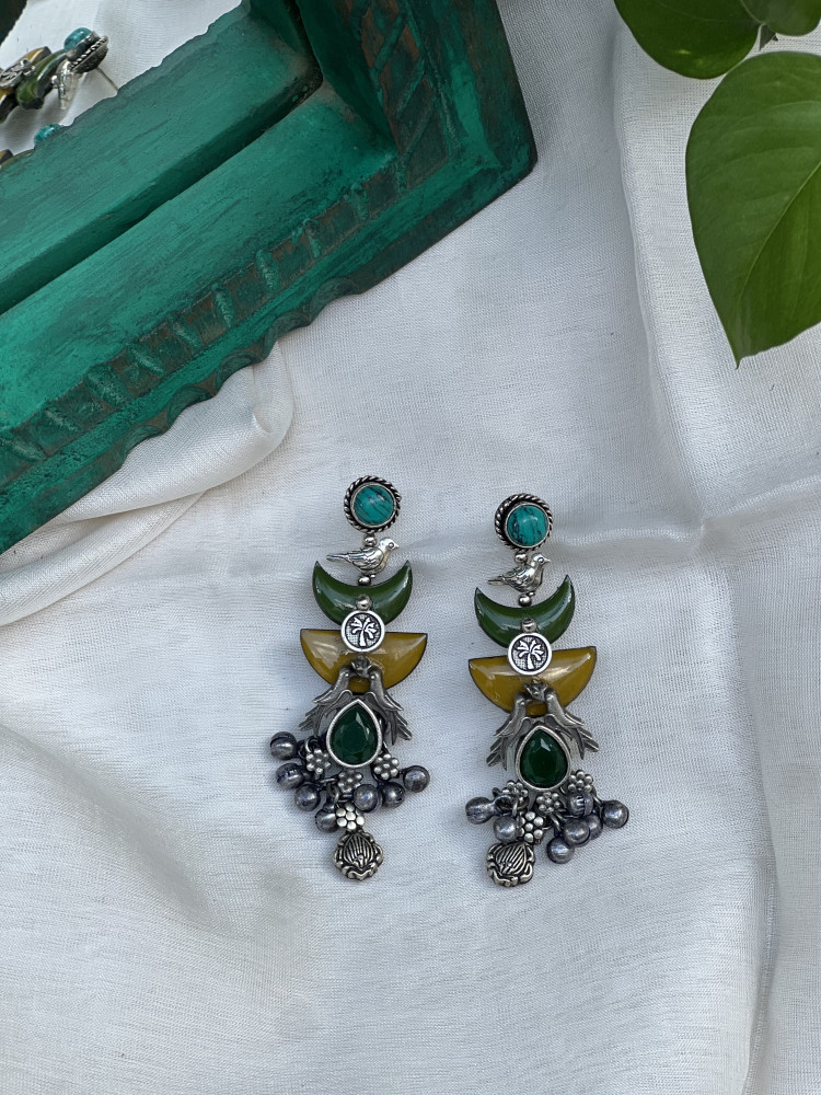 Image of BRASS &amp; FABRIC Handcrafted EARRINGS