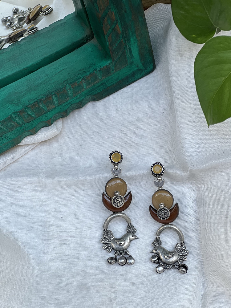 Image of BRASS &amp; FABRIC Handcrafted EARRINGS