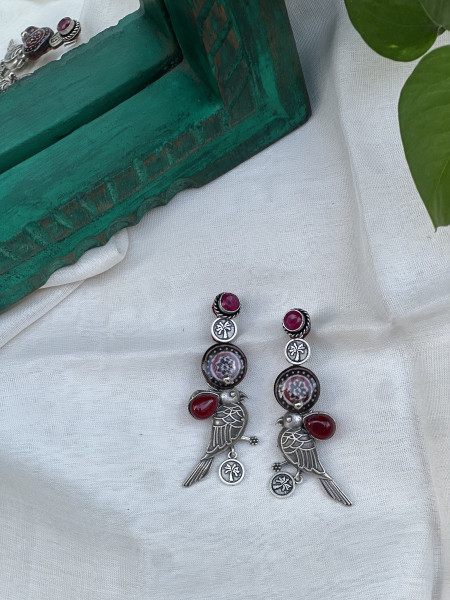 BRASS & FABRIC Handcrafted EARRINGS