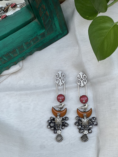 BRASS & FABRIC Handcrafted EARRINGS