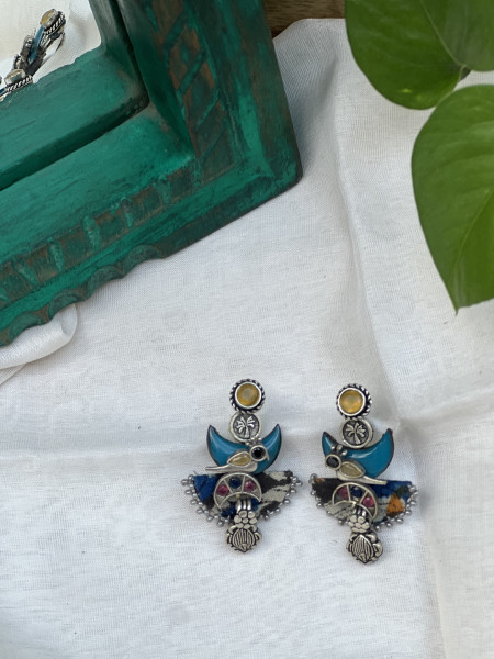 BRASS & FABRIC Handcrafted EARRINGS
