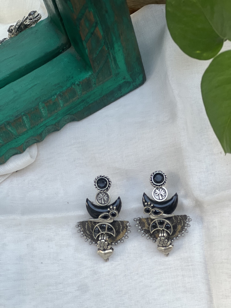 Image of BRASS &amp; FABRIC Handcrafted EARRINGS