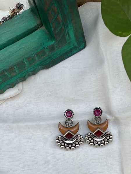BRASS & FABRIC Handcrafted EARRINGS