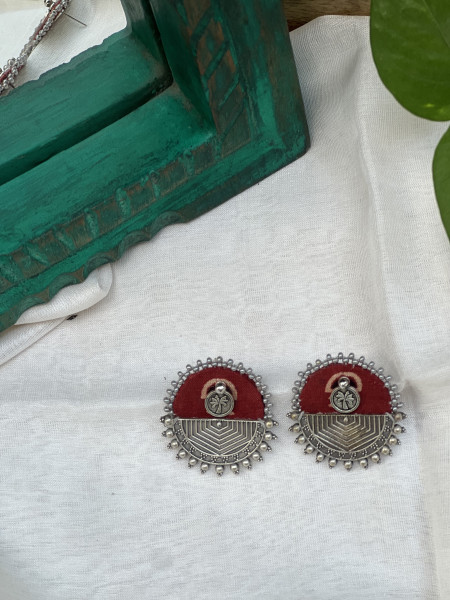 BRASS & FABRIC Handcrafted EARRINGS