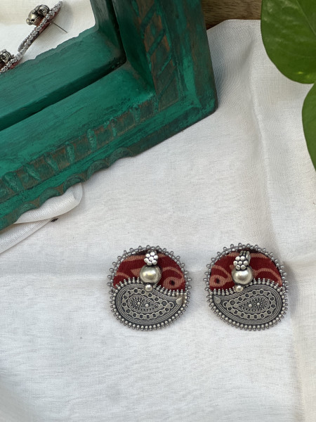 BRASS & FABRIC Handcrafted EARRINGS