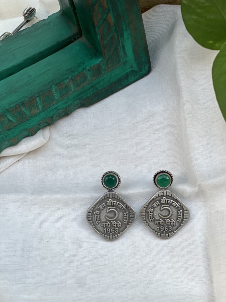 BRASS & FABRIC Handcrafted EARRINGS