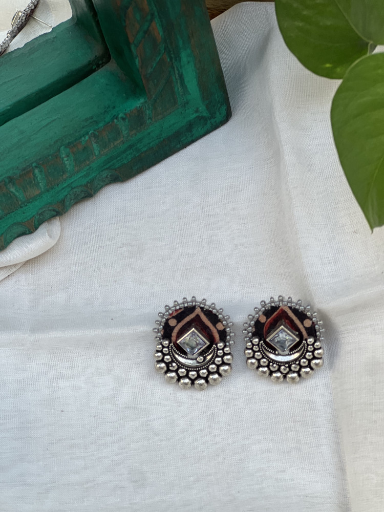 Image of BRASS &amp; FABRIC Handcrafted EARRINGS
