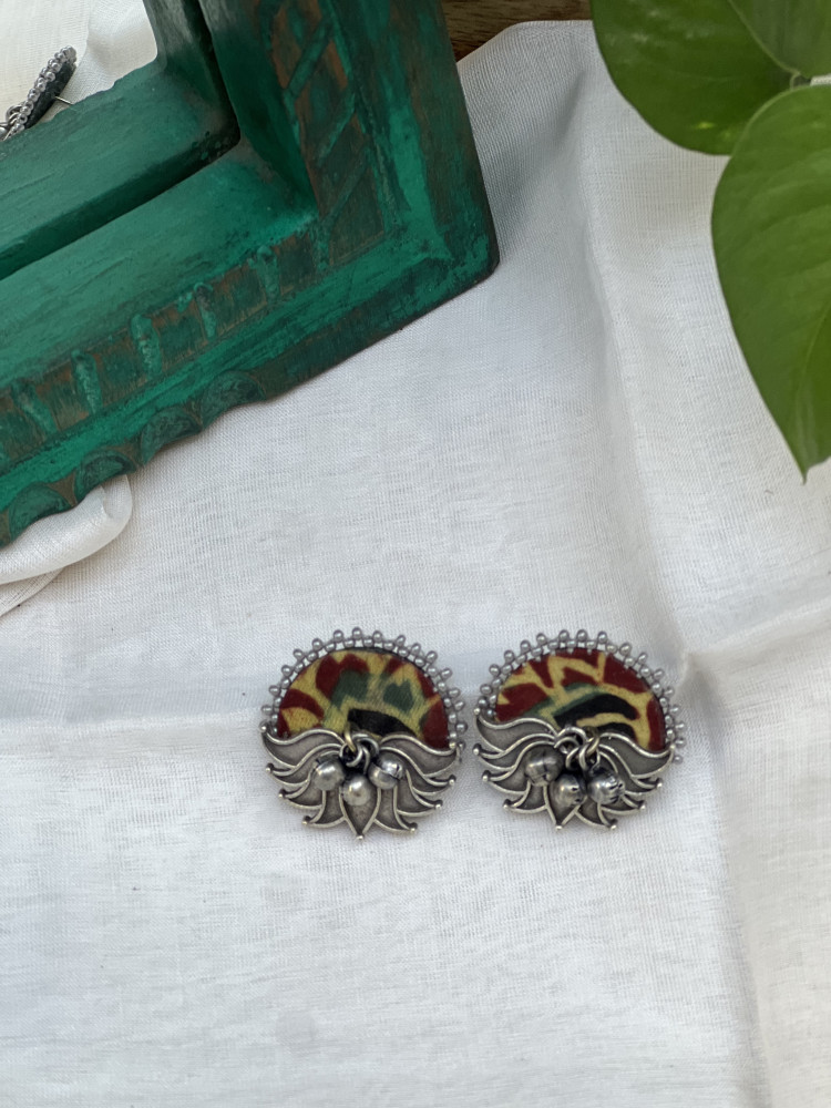 Image of BRASS &amp; FABRIC Handcrafted EARRINGS