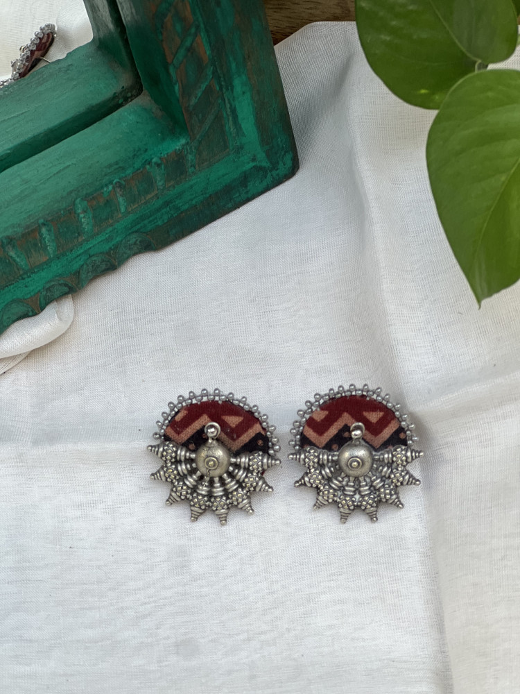 Image of BRASS &amp; FABRIC Handcrafted EARRINGS