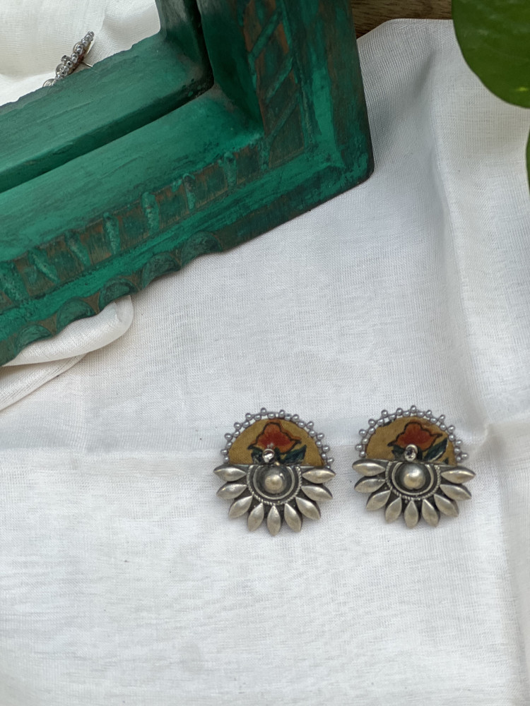 Image of BRASS &amp; FABRIC Handcrafted EARRINGS
