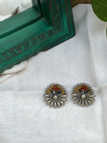 BRASS & FABRIC Handcrafted EARRINGS
