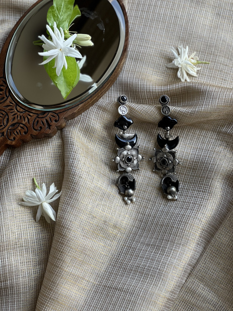 Image of BRASS &amp; FABRIC Handcrafted EARRINGS