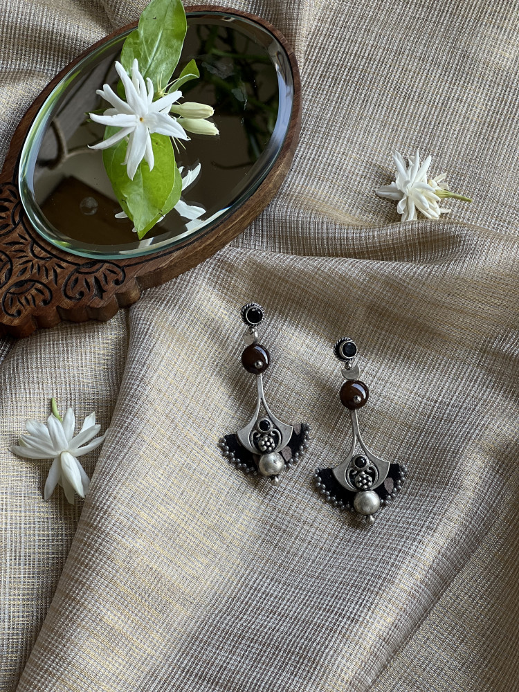 Image of BRASS &amp; FABRIC Handcrafted EARRINGS
