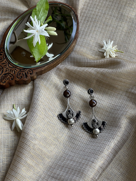 BRASS & FABRIC Handcrafted EARRINGS