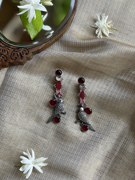 BRASS & FABRIC Handcrafted EARRINGS