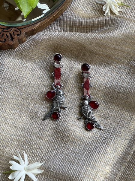 BRASS & FABRIC Handcrafted EARRINGS