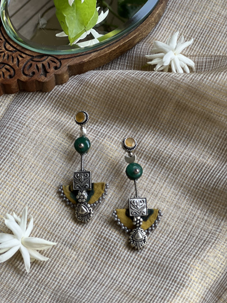 BRASS & FABRIC Handcrafted EARRINGS