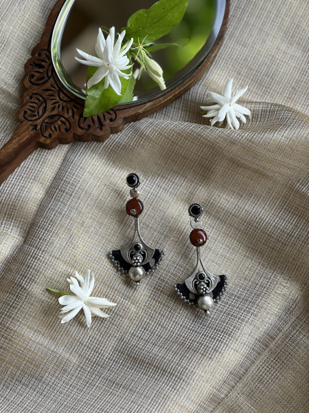 BRASS & FABRIC Handcrafted EARRINGS
