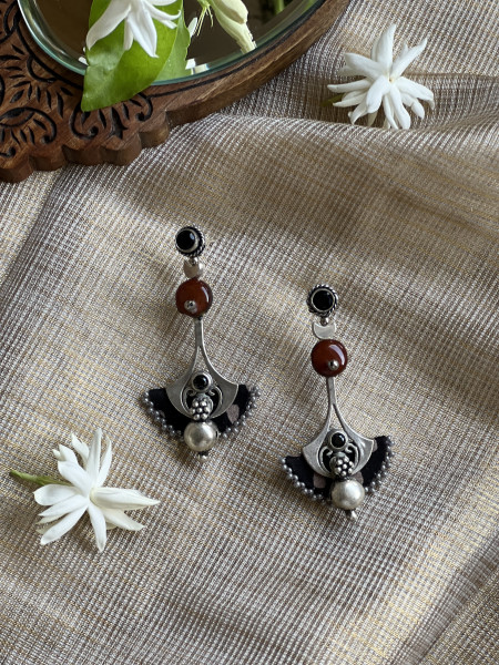 BRASS & FABRIC Handcrafted EARRINGS