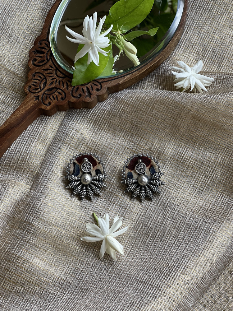 Image of BRASS &amp; FABRIC Handcrafted EARRINGS