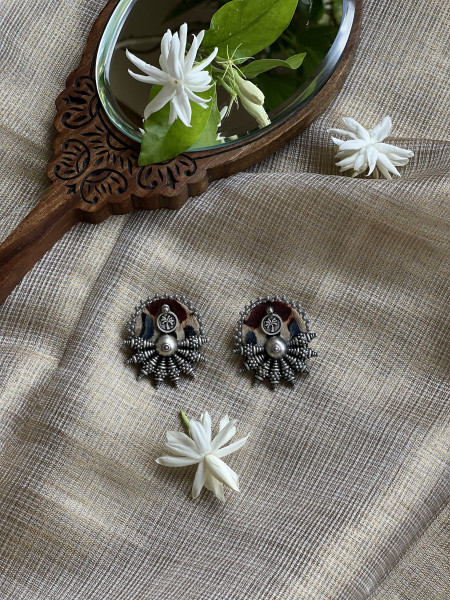 BRASS & FABRIC Handcrafted EARRINGS