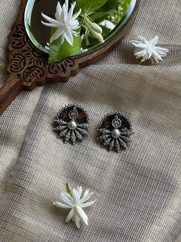 Image of BRASS &amp; FABRIC Handcrafted EARRINGS
