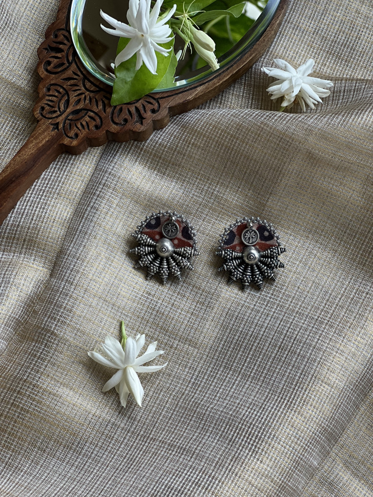 Image of BRASS &amp; FABRIC Handcrafted EARRINGS