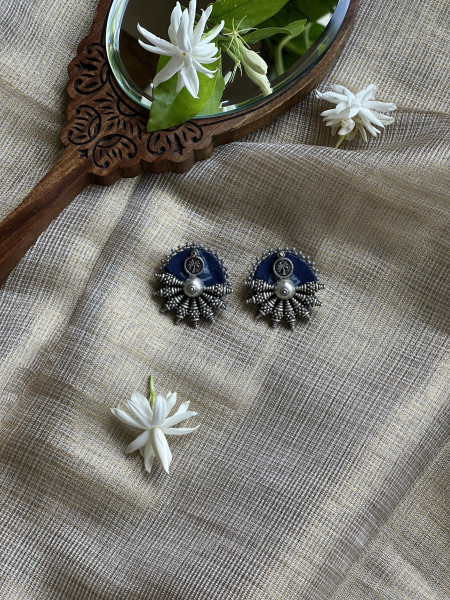 BRASS & FABRIC Handcrafted EARRINGS