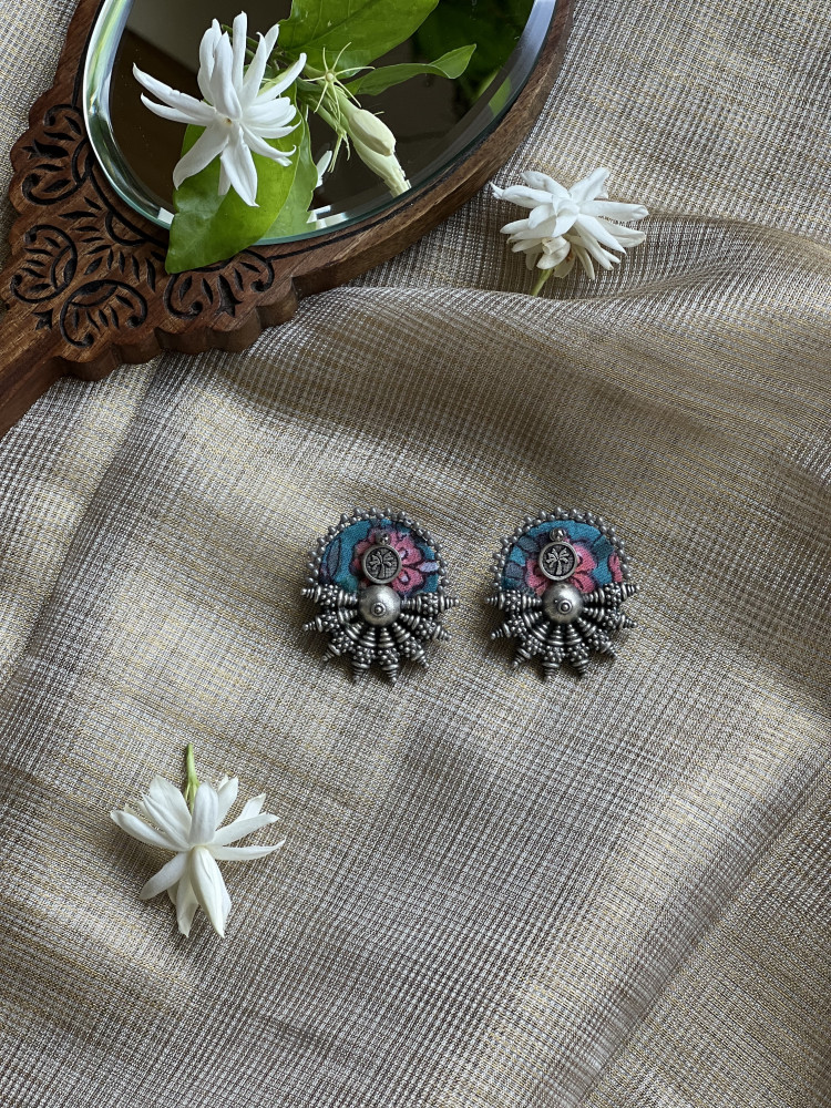Image of BRASS &amp; FABRIC Handcrafted EARRINGS