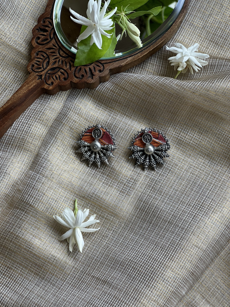Image of BRASS &amp; FABRIC Handcrafted EARRINGS