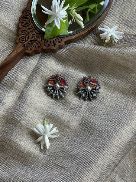 BRASS & FABRIC Handcrafted EARRINGS