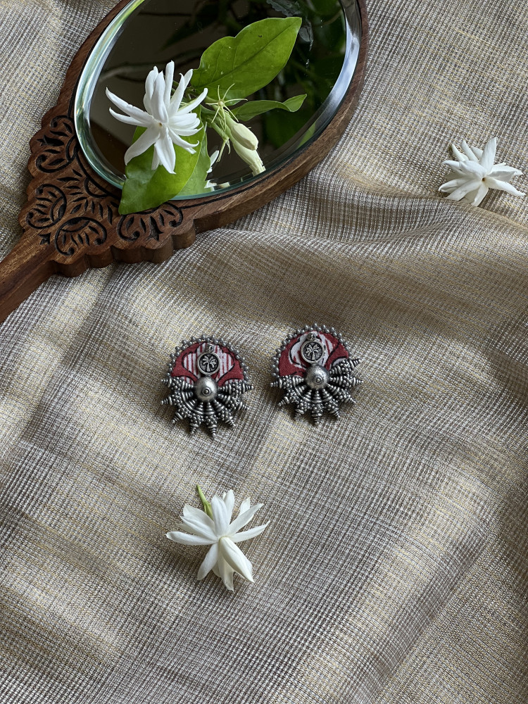 Image of BRASS &amp; FABRIC Handcrafted EARRINGS