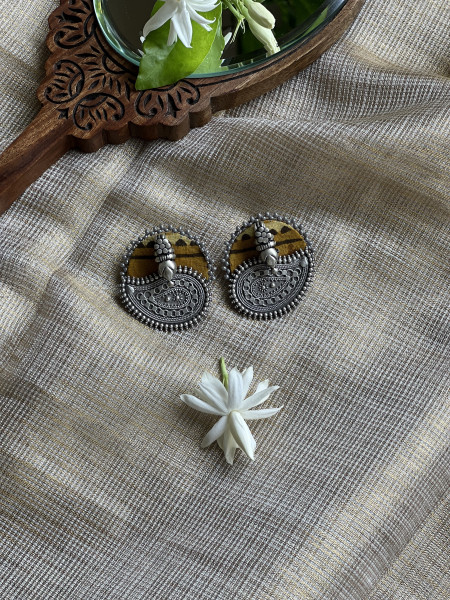 BRASS & FABRIC Handcrafted EARRINGS