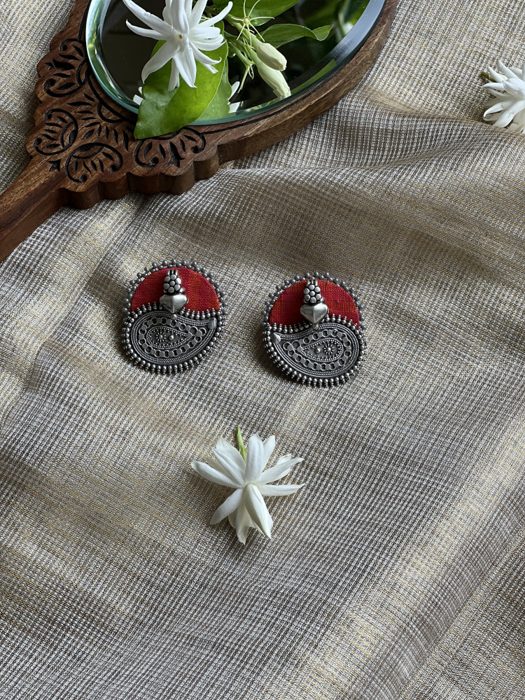 Image of BRASS &amp; FABRIC Handcrafted EARRINGS