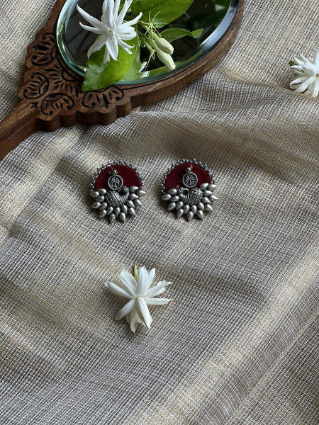 BRASS & FABRIC Handcrafted EARRINGS