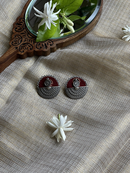 BRASS & FABRIC Handcrafted EARRINGS