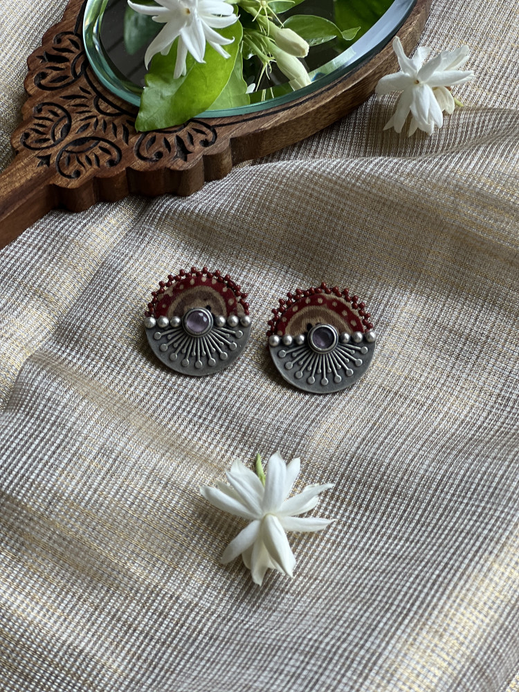 Image of BRASS &amp; FABRIC Handcrafted EARRINGS