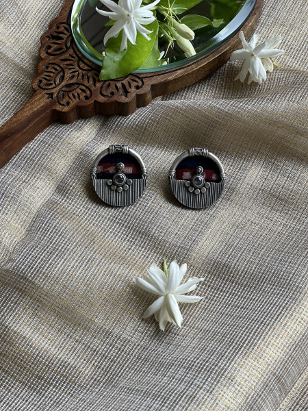 BRASS & FABRIC Handcrafted EARRINGS