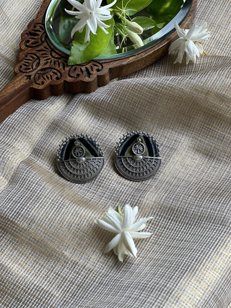 Image of BRASS &amp; FABRIC Handcrafted EARRINGS