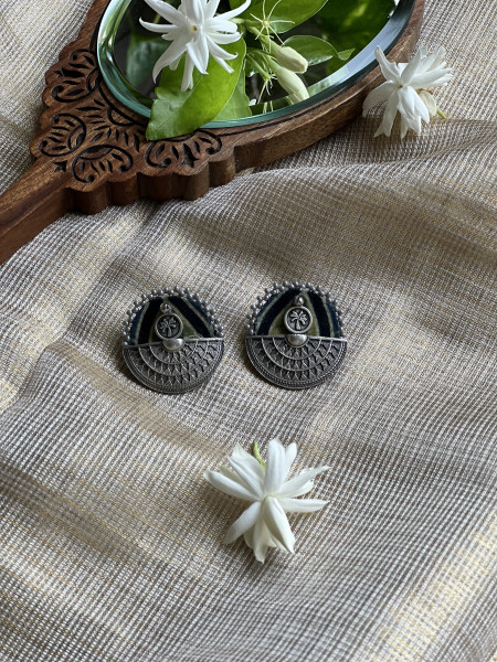 BRASS & FABRIC Handcrafted EARRINGS