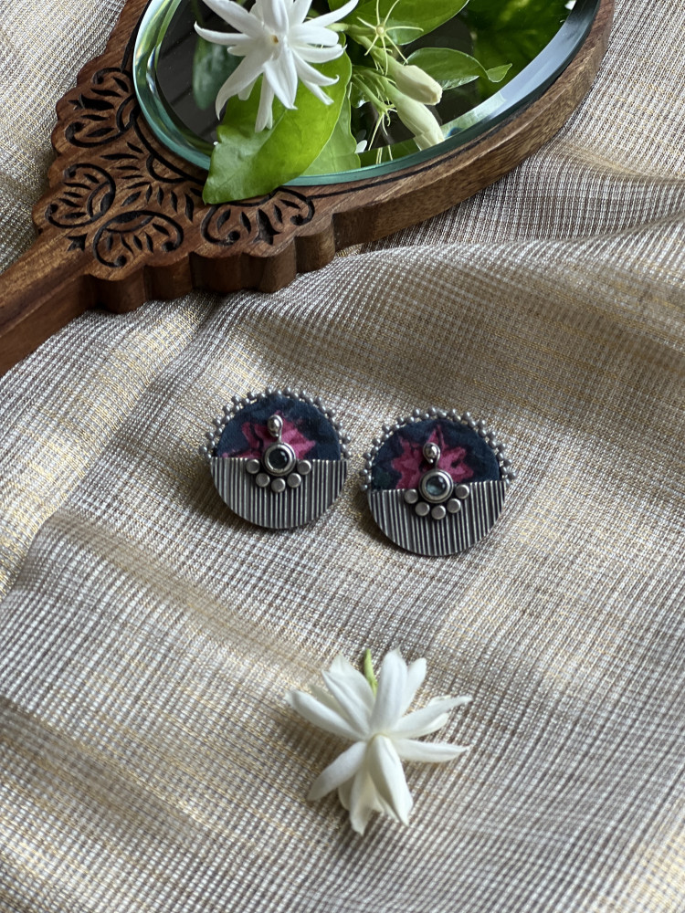Image of BRASS &amp; FABRIC Handcrafted EARRINGS