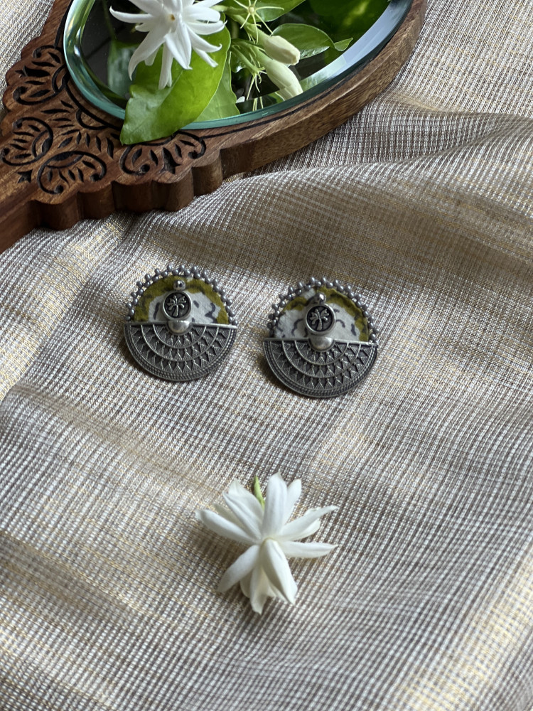 Image of BRASS &amp; FABRIC Handcrafted EARRINGS