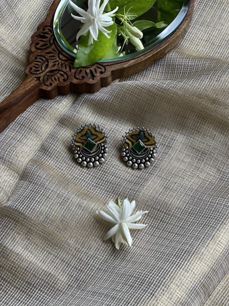 BRASS & FABRIC Handcrafted EARRINGS