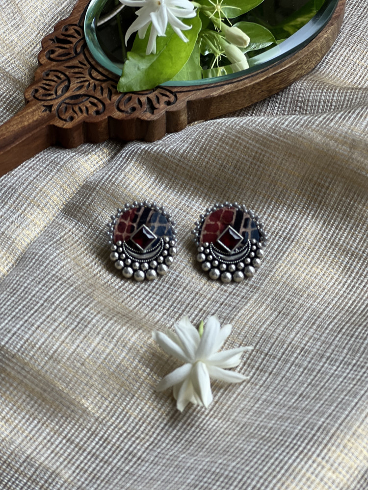 Image of BRASS &amp; FABRIC Handcrafted EARRINGS